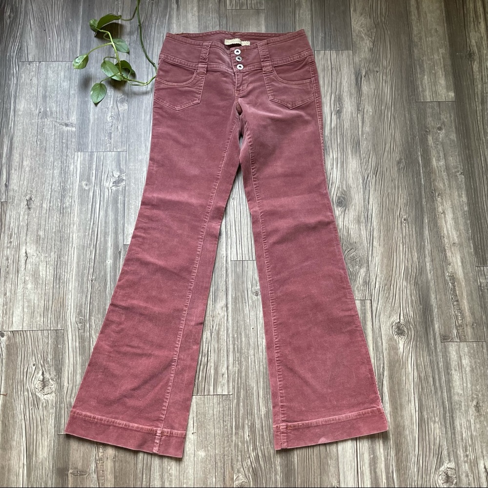 Vintage Y2K Mauve LowRise Flare Corduroy Pants